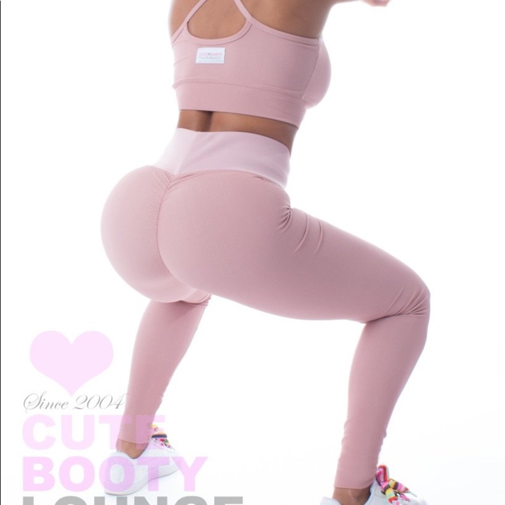 Cute Booty Lounge Active Leggings- Dusty Pink